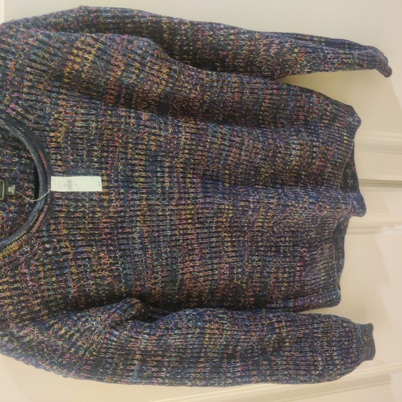 NWT  Multicolor Rolled Collar Shaker Knit Sweater By GAP - Picture 1 of 4